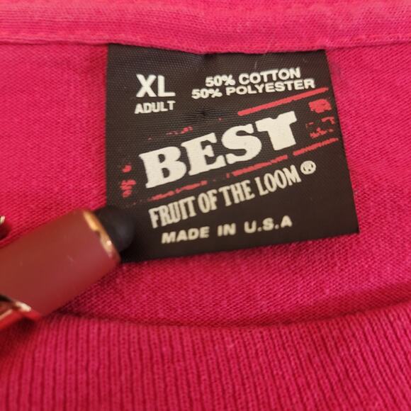Vintage PE Physical Education Tee XL Pink Fruit of the Loom USA Sports Graphic - Picture 4 of 10